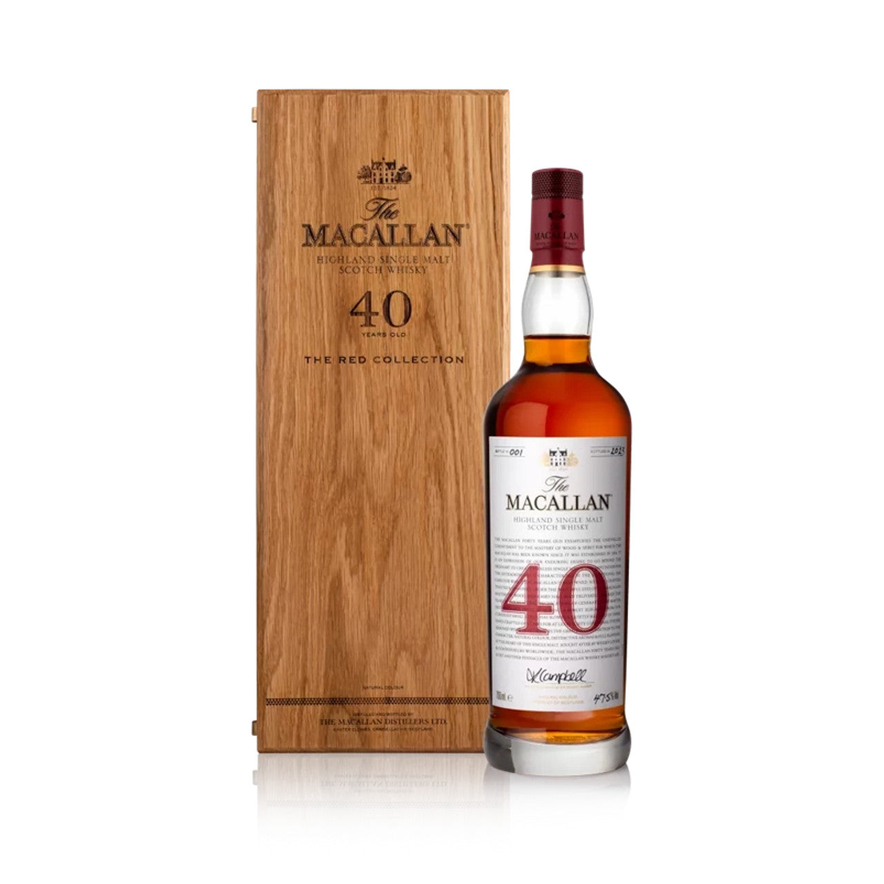 The Macallan 40 Year Old |  Red Collection | Single Malt Scotch Whisky | 700ml