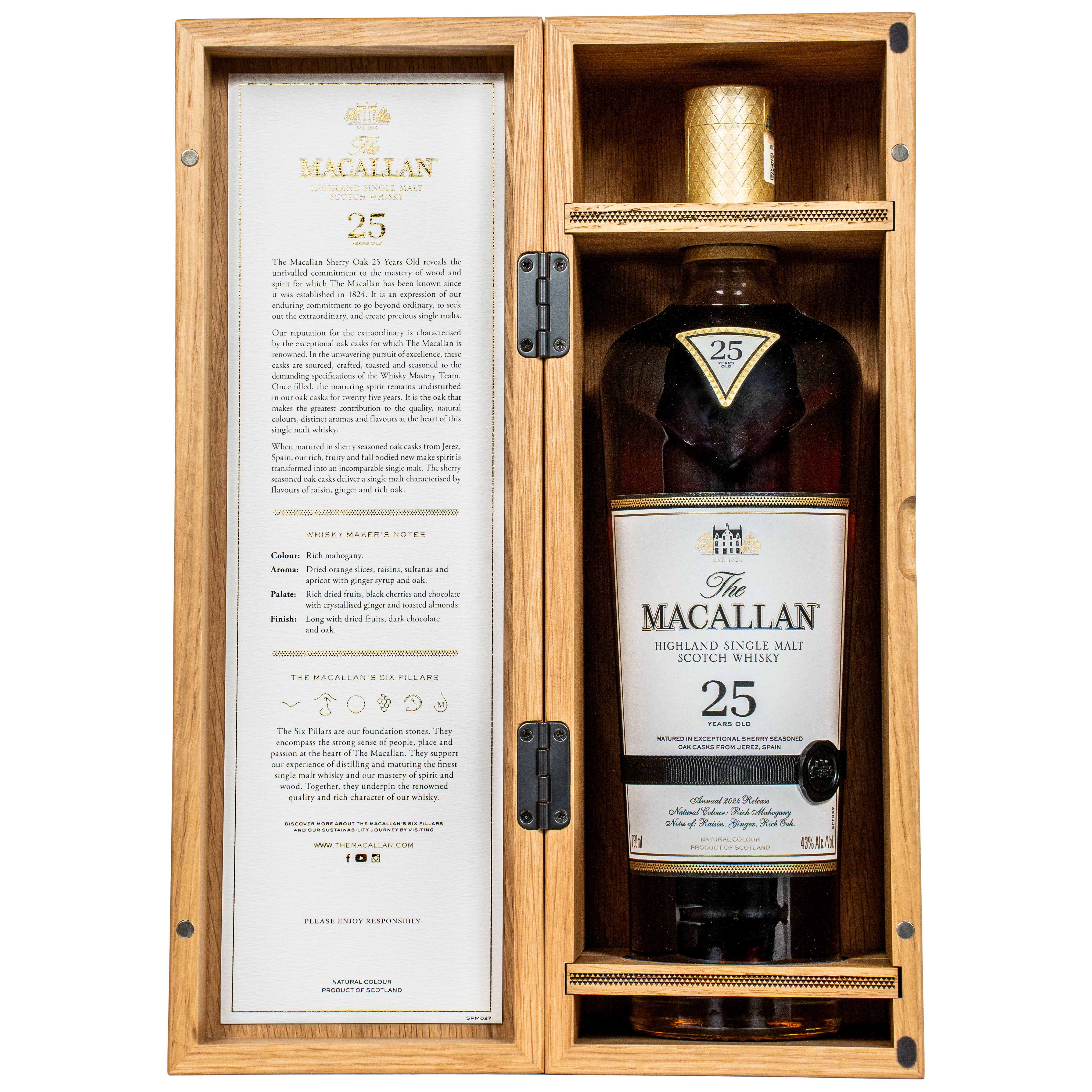 Macallan 25 Year | Single Malt Scotch Whisky | 750ml
