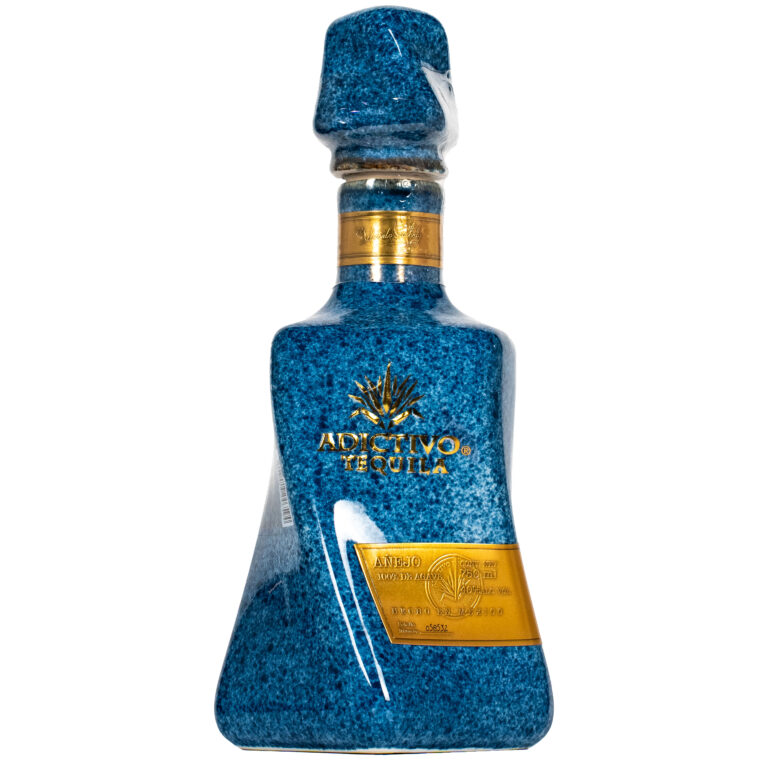 Adictivo Añejo Blue Cerámica Tequila 750ml ceramic bottle