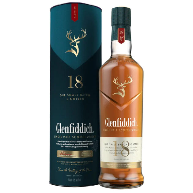 Glenfiddich 18 Year Old Single Malt Scotch Whisky 750ml bottle