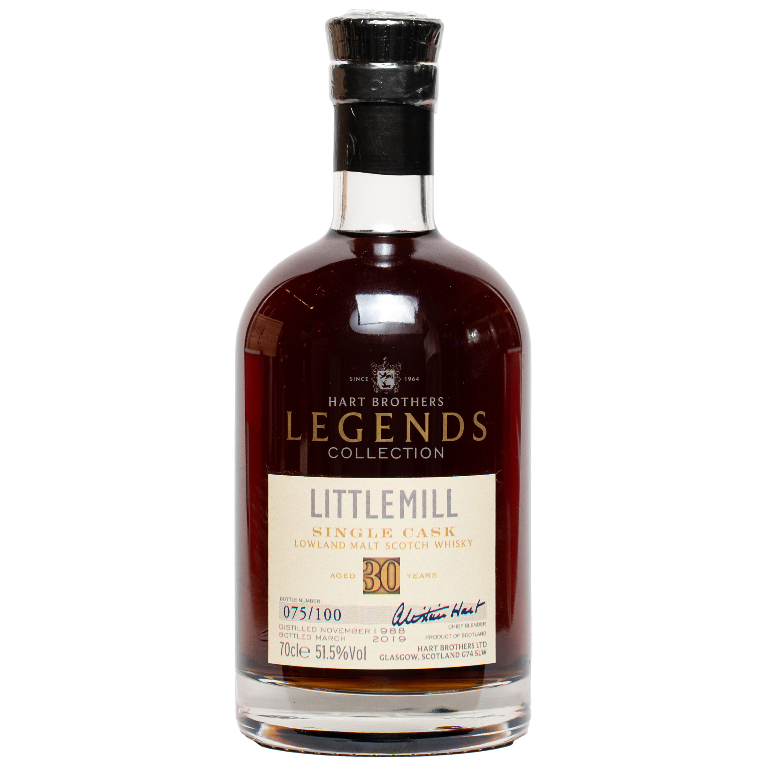 Little Mill Hart Brothers Legends Single Malt Collection 30 Year Limited Release 750ml bottle