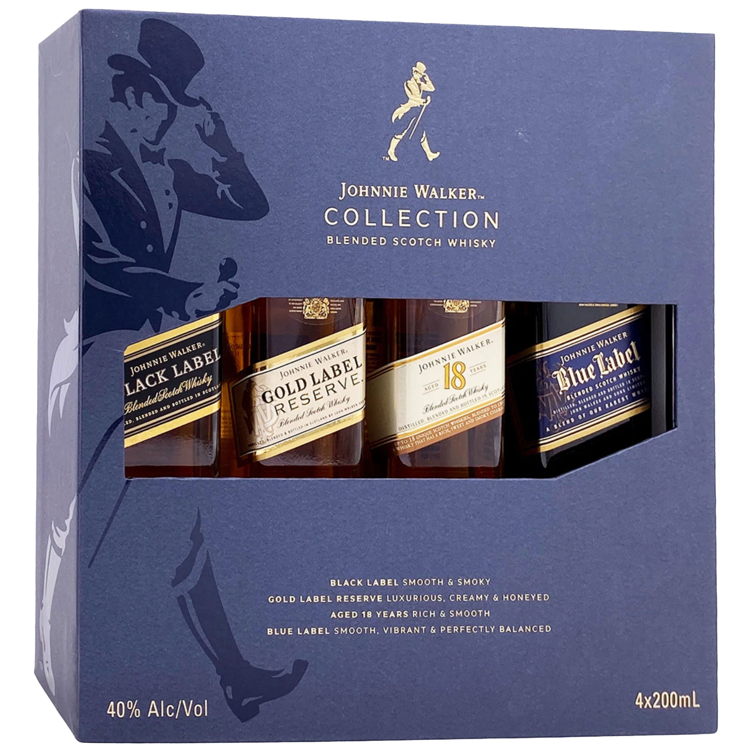 Johnnie Walker The Collection Pack Blended Scotch Whisky 4 x 200ml set