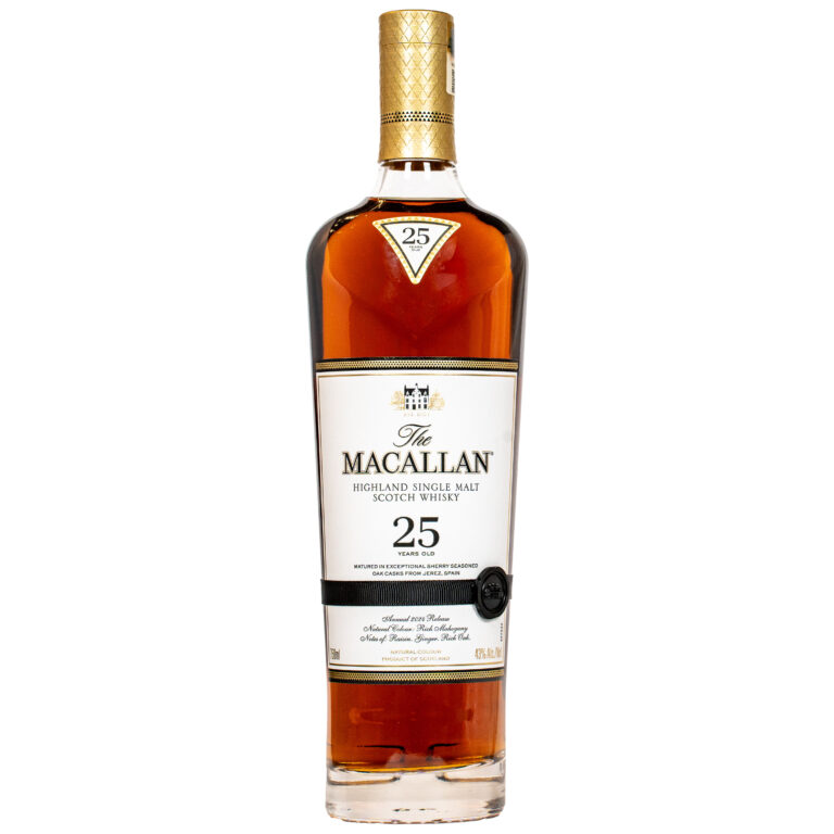 The Macallan 25 Year Old Single Malt Scotch Whisky 750ml bottle