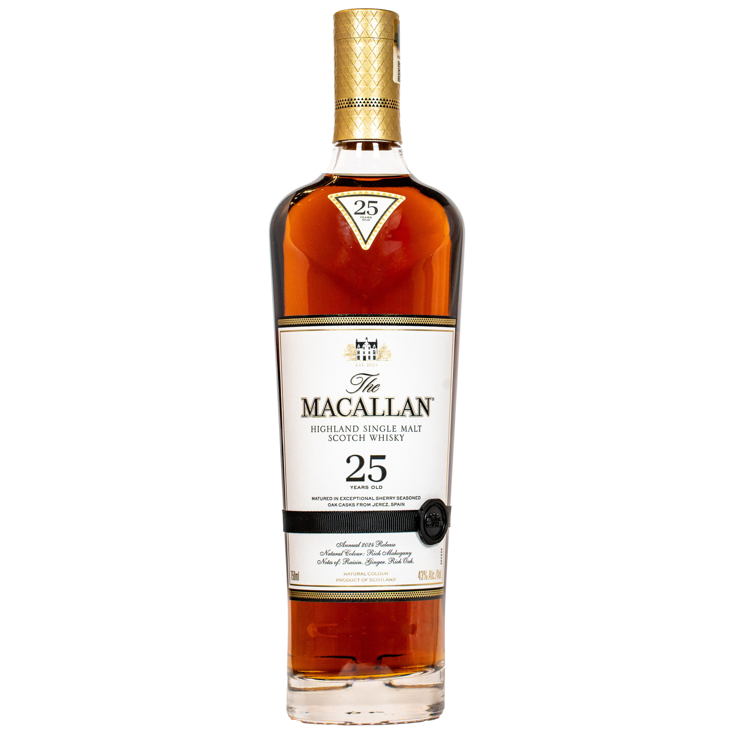 The Macallan 25 Year Old Single Malt Scotch Whisky 750ml bottle