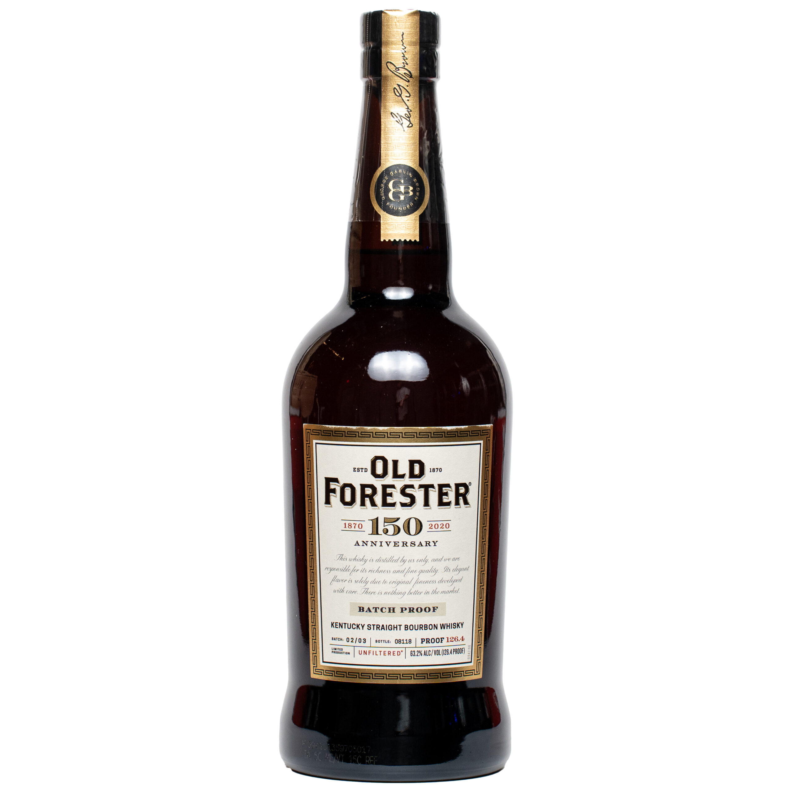 Old Forester 150th Anniversary Bourbon Limited Edition 750ml bottle