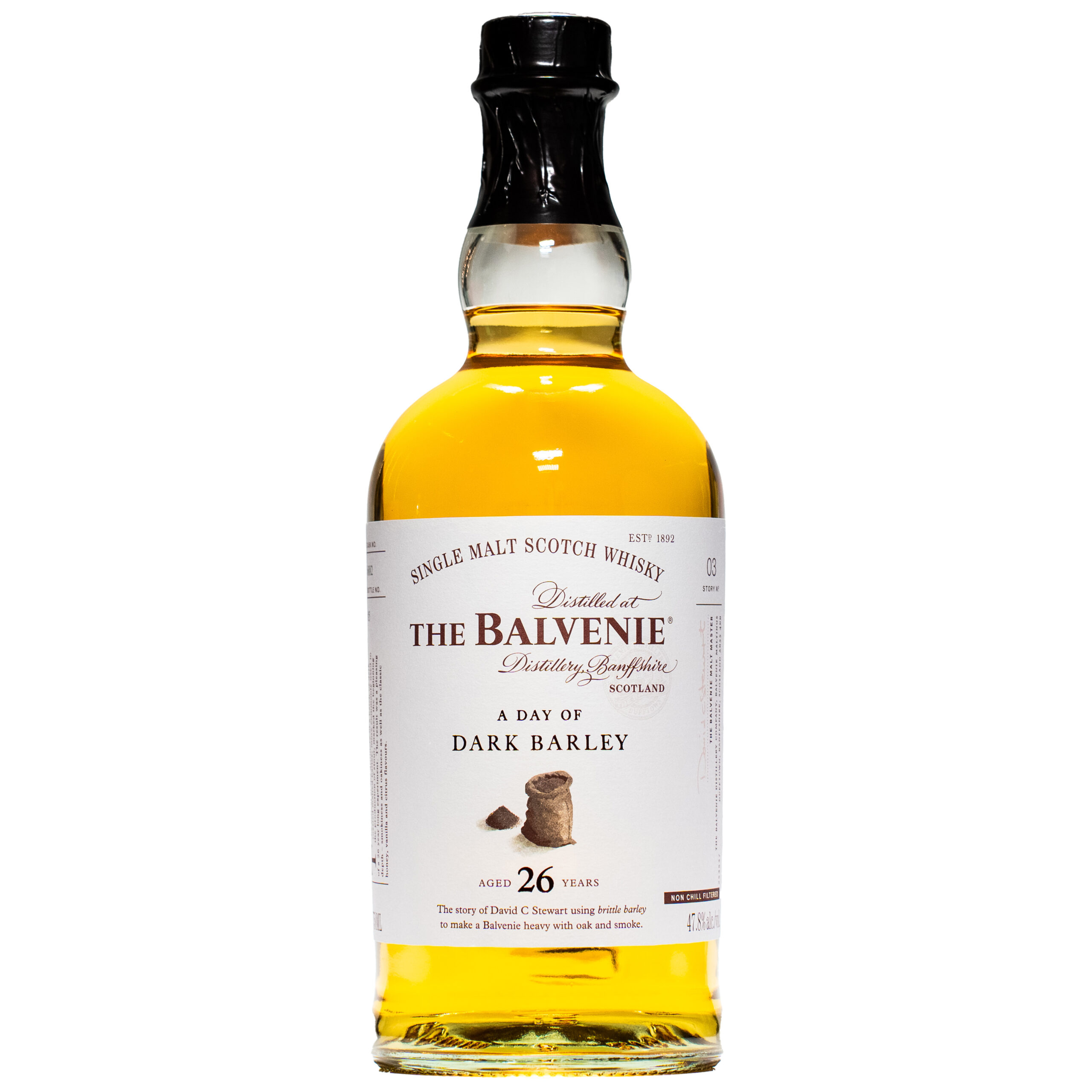 The Balvenie 26 Year Old A Day of Dark Barley Single Malt Scotch Whisky 750ml bottle