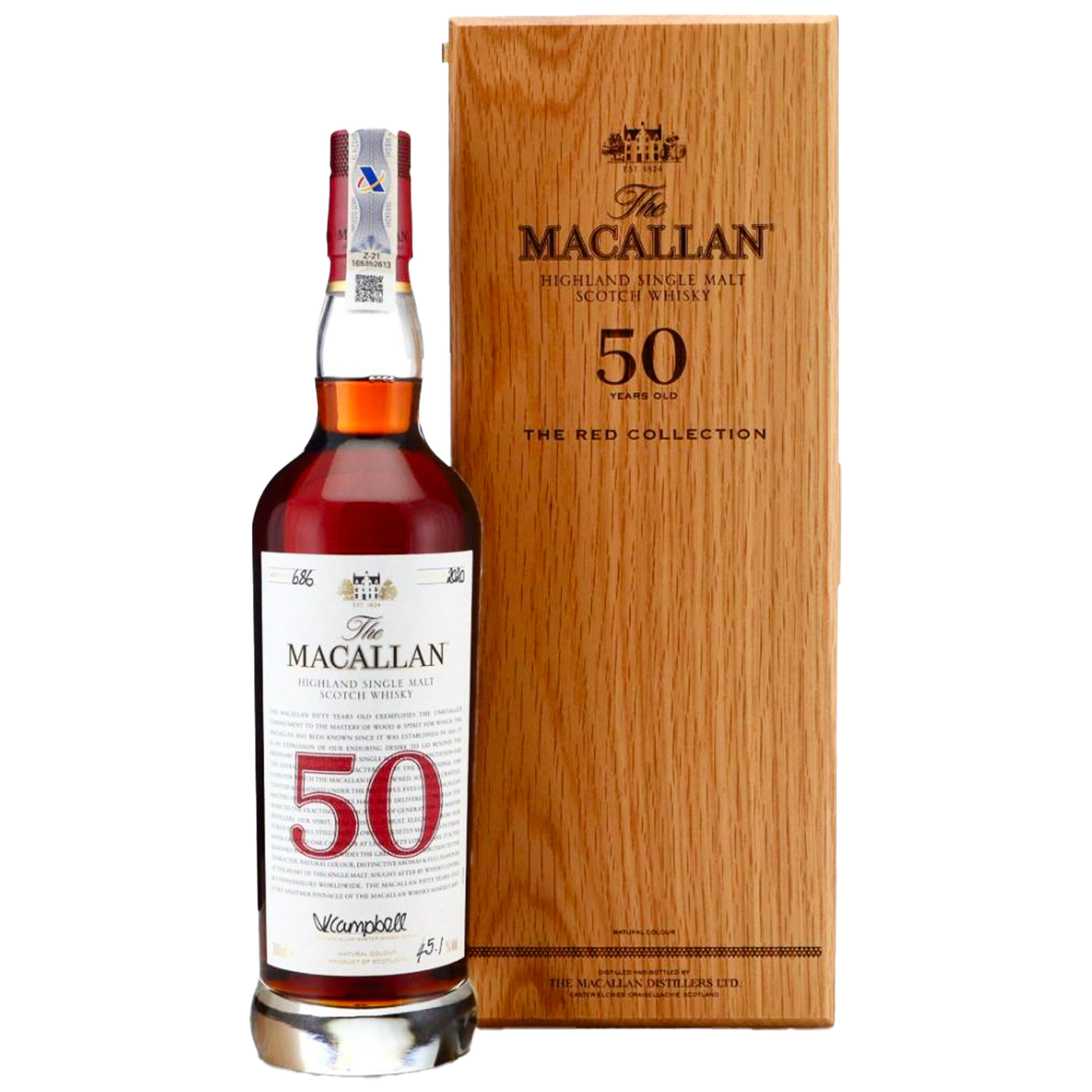 The Macallan 50 Years Old Red Collection Single Malt Scotch Whisky 700ml bottle