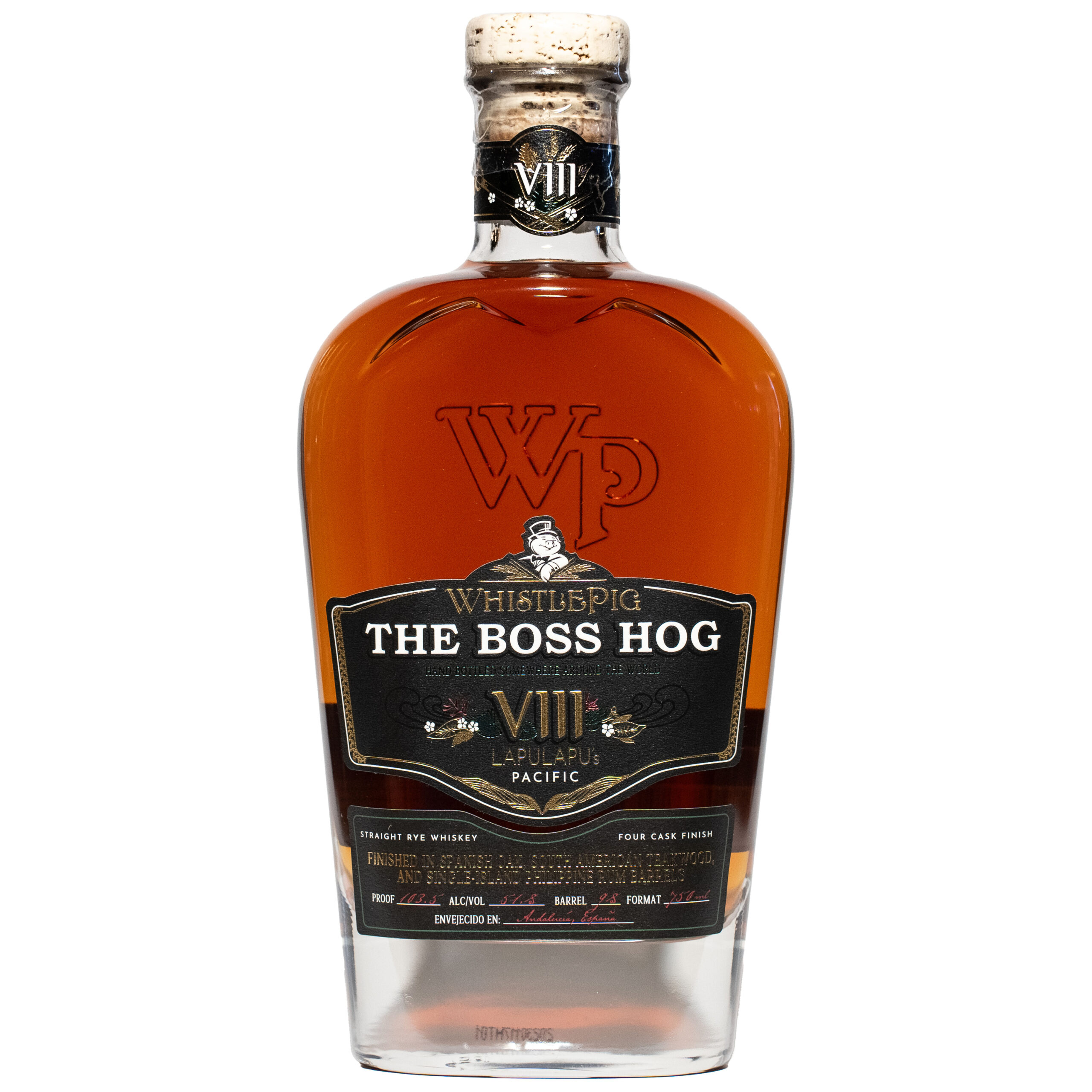 WhistlePig The Boss Hog VIII LapuLapu’s Pacific Straight Rye Whiskey 750ml bottle