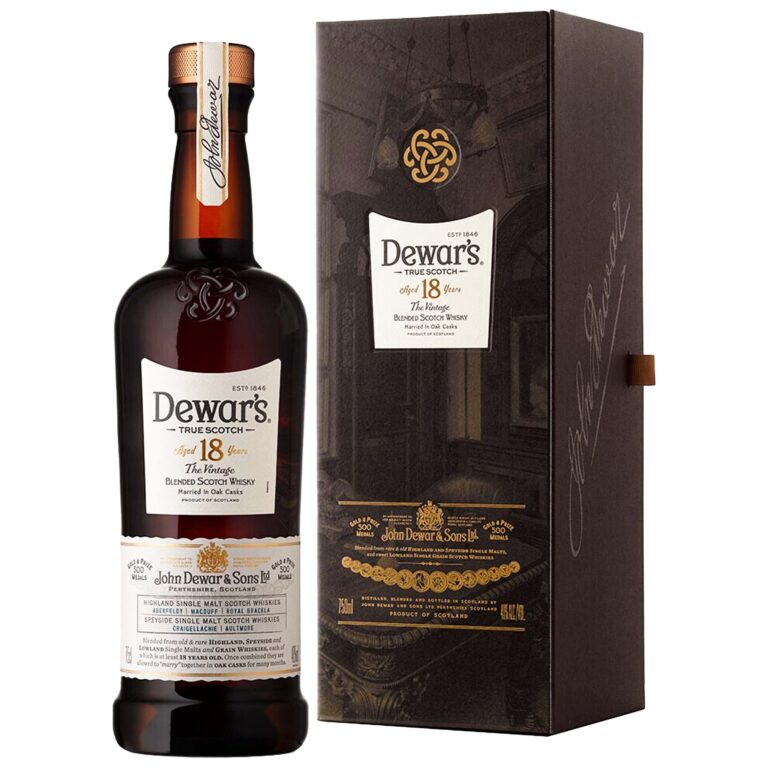 Dewar’s 18 Year Blended Scotch Whisky 750ml bottle