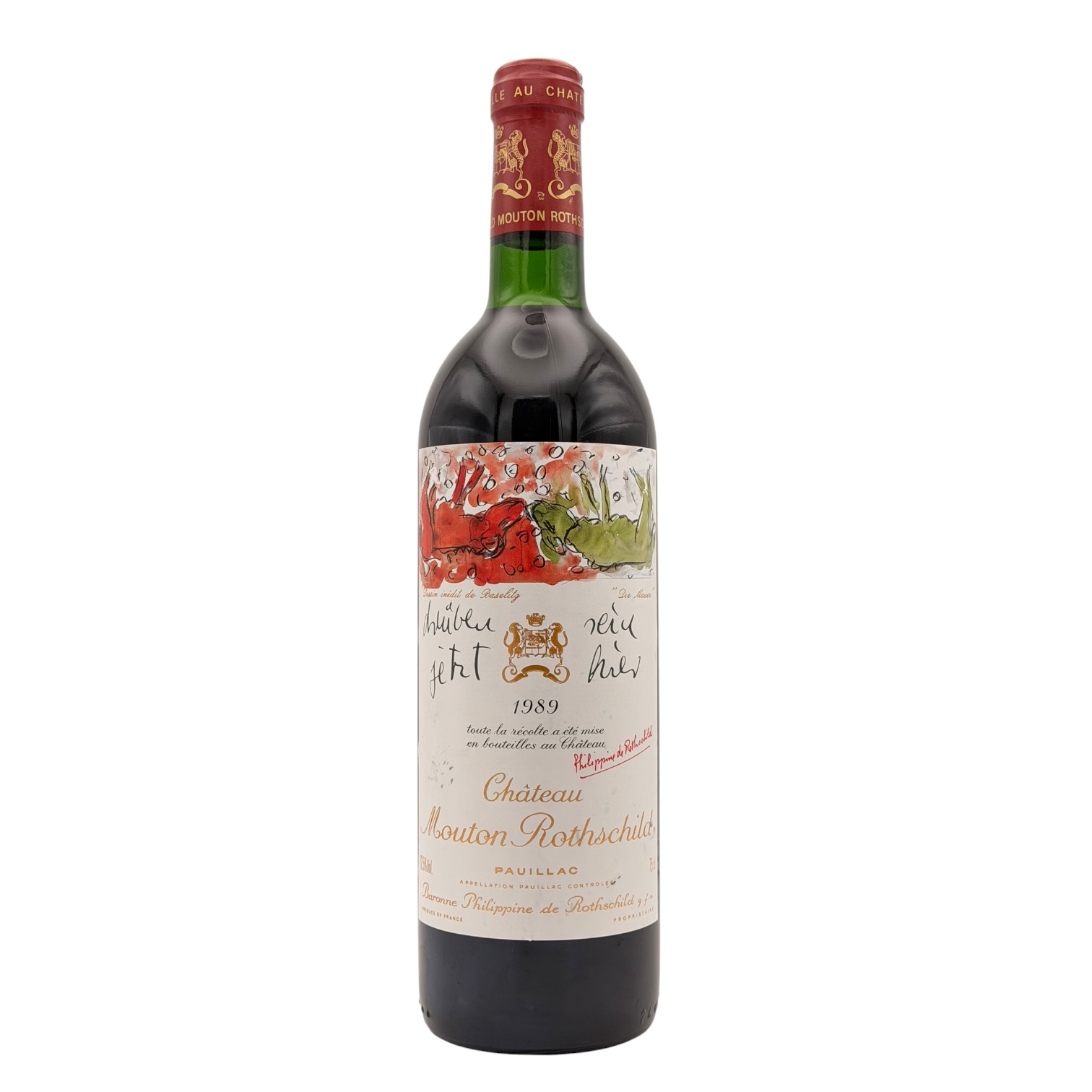 1989 Château Mouton Rothschild Pauillac Premier Grand Cru Classé Bordeaux 750ml bottle
