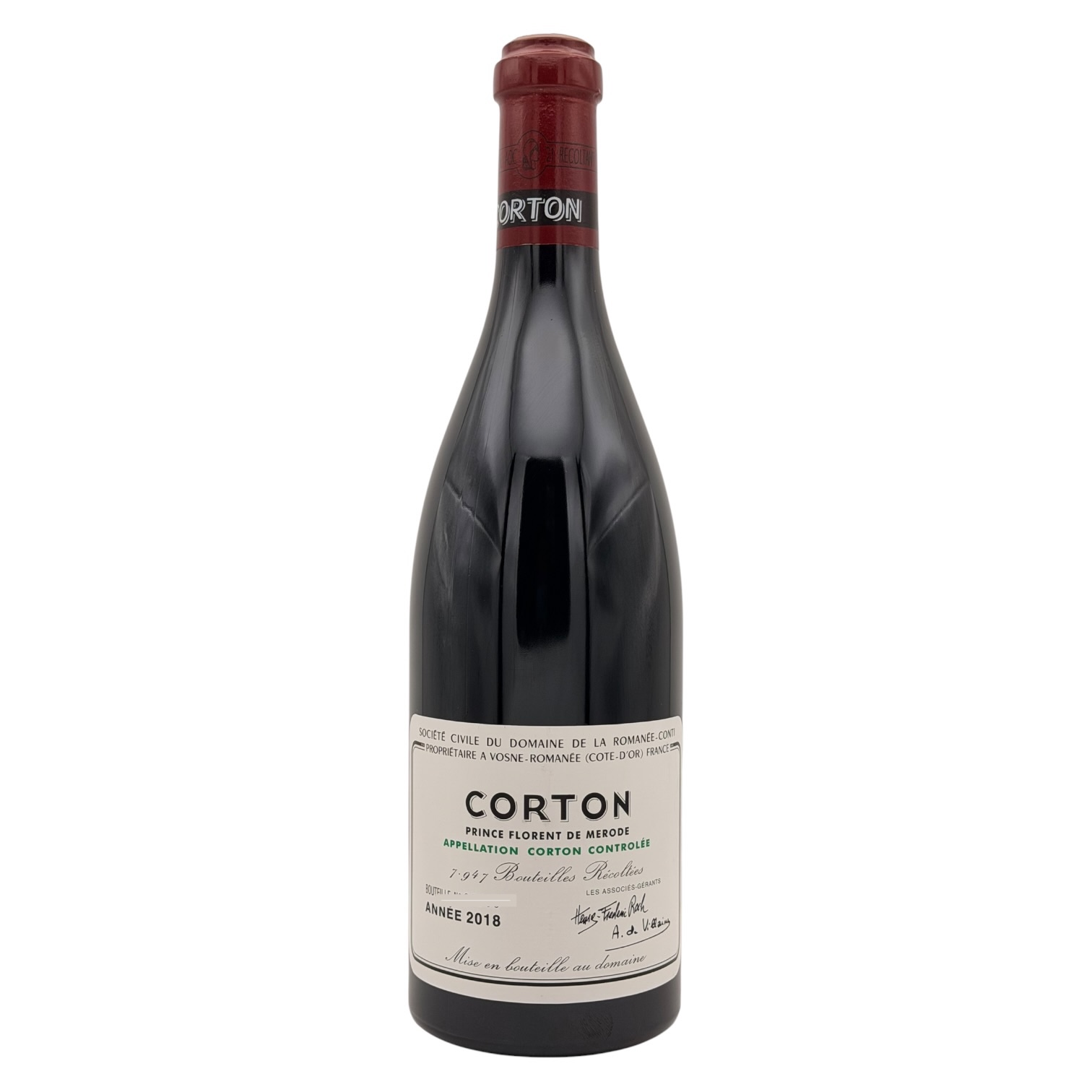 2018 Domaine de la Romanée-Conti Corton Grand Cru red Burgundy Pinot Noir 750ml bottle