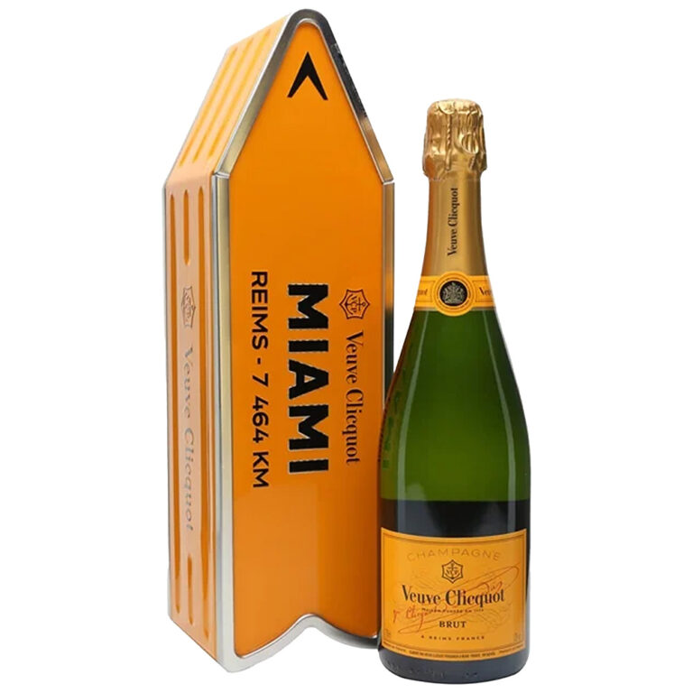 Veuve Clicquot Brut Yellow Label Champagne 750ml Miami Arrow Gift Box