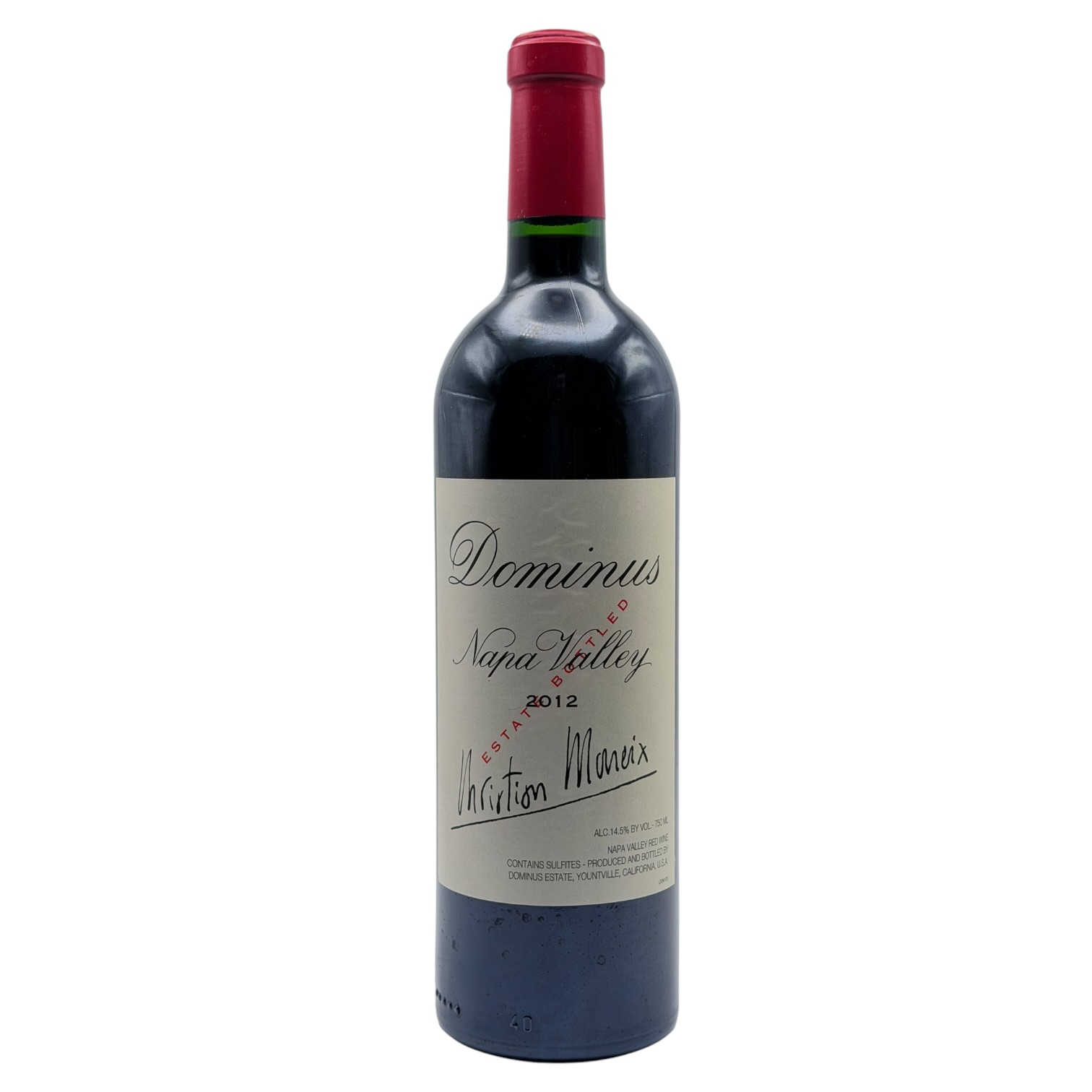 2012 Dominus Estate Christian Moueix Napa Valley red wine 750ml bottle