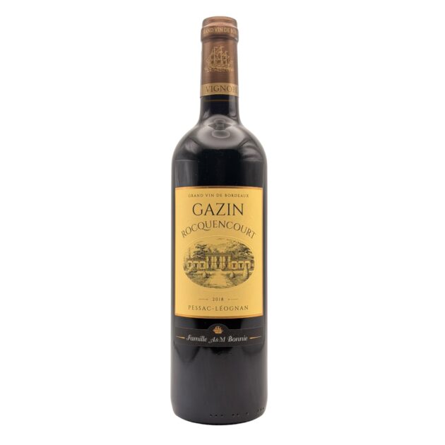 2018 Gazin Rocquencourt Rouge Pessac-Léognan Bordeaux Red Wine 750ml bottle
