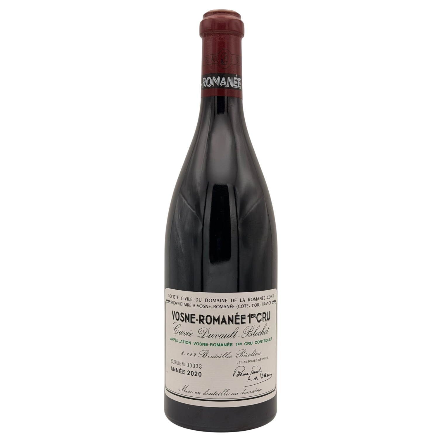 2020 Domaine de la Romanée-Conti Vosne-Romanée 1er Cru Cuvée Duvault-Blochet red Burgundy Pinot Noir 750ml bottle