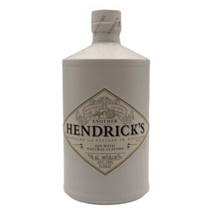 Another Hendrick’s gin with natural flavors orange blossom cacao beans 750ml white bottle