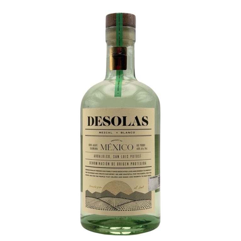 Desolas Mezcal Blanco 100% Agave Salmiana 750ml bottle
