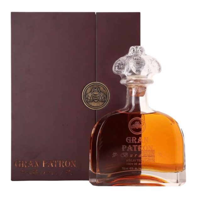 Gran Patrón Burdeos Añejo Tequila 750ml bottle with premium gift box