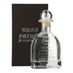 Gran Patrón Platinum Silver Tequila 750ml bottle with black presentation box