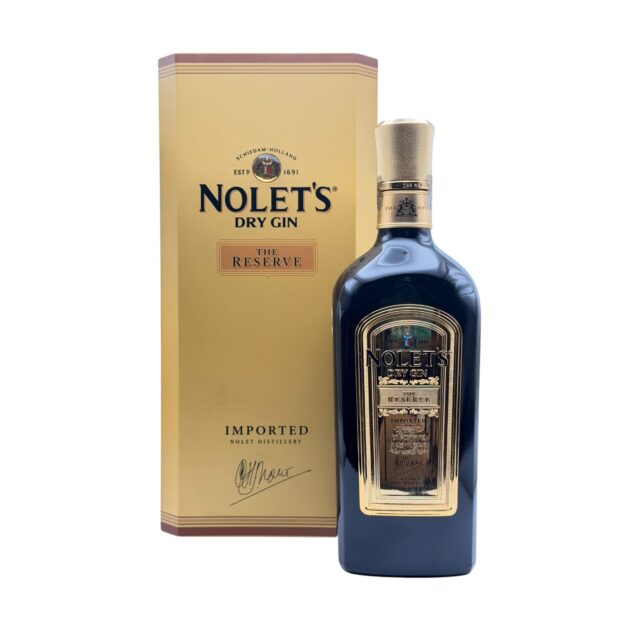 Nolet’s Dry Gin The Reserve 750ml bottle with gold presentation box