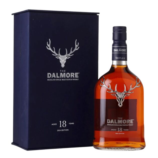 The Dalmore 18 Year Old Highland Single Malt Scotch Whisky 750ml bottle with gift box