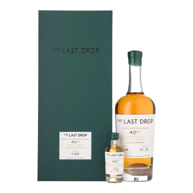 The Last Drop 40 Year Old Auchentoshan Single Malt Scotch Whisky Release No. 34 700ml with presentation box and miniature bottle