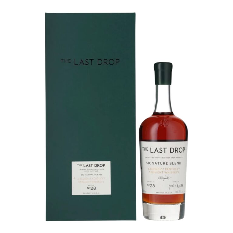 The Last Drop Signature Blend Kentucky Straight Whiskey Release No. 28 700ml bottle with green presentation box