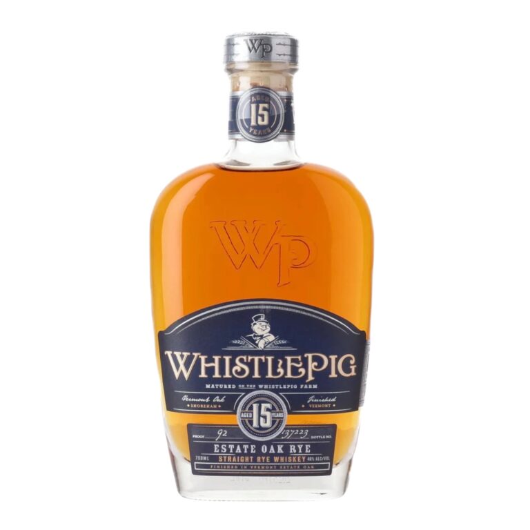 WhistlePig 15 Year Old Estate Oak Rye Straight Rye Whiskey 750ml bottle