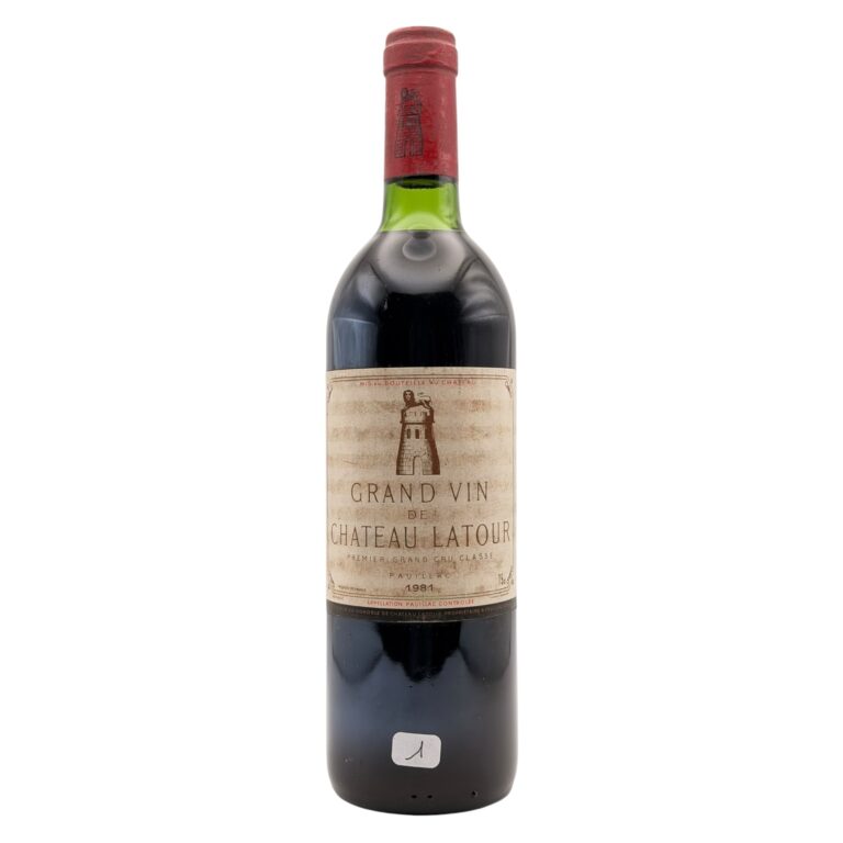 1981 Château Latour Pauillac Premier Grand Cru Classé Bordeaux 750ml bottle