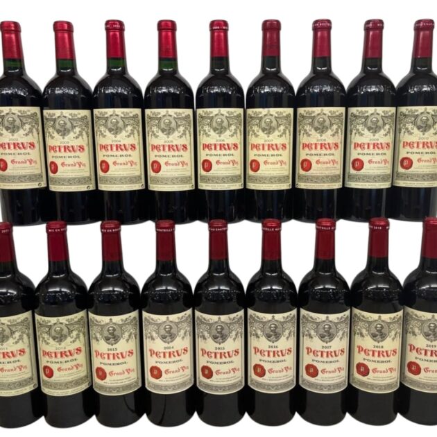 2002–2019 Pétrus Vertical Collection 18 bottles Pomerol Bordeaux 750ml full set