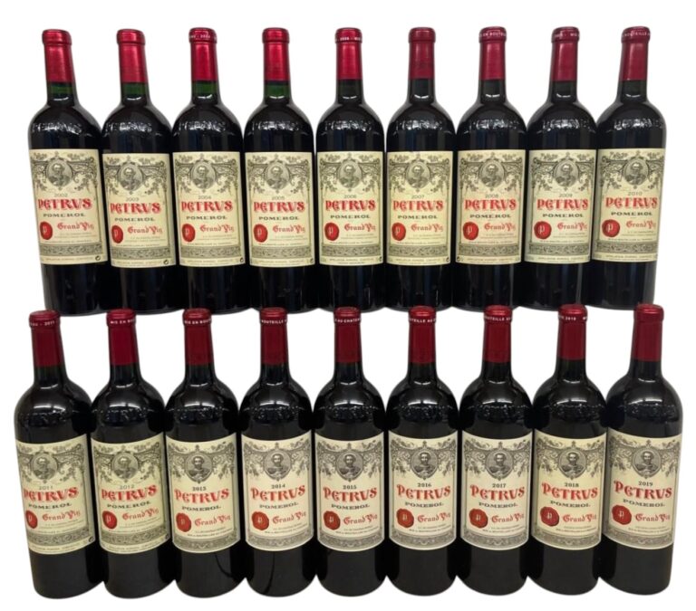 2002–2019 Pétrus Vertical Collection 18 bottles Pomerol Bordeaux 750ml full set