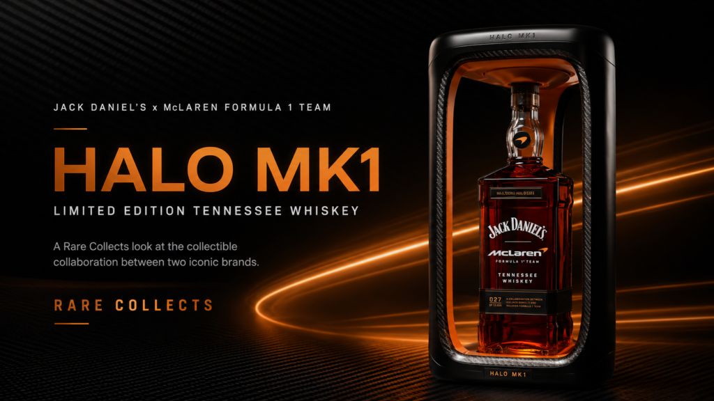 Jack Daniel’s x McLaren Formula 1 Team Halo MK1 Limited Edition Tennessee Whiskey in collector display case