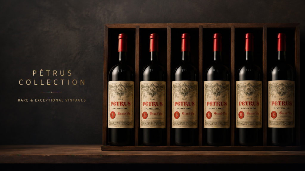 100-point Pétrus wines from 1989, 1998, 2009, 2010, 2016 and 2020